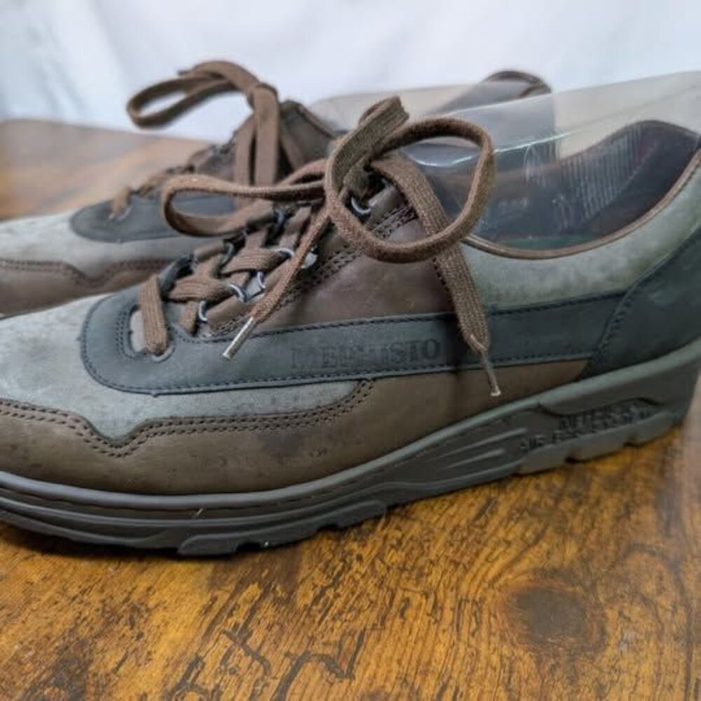 Mephisto Match Mens Sz. 7.5 Suede Comfort Gray/Brown Runoff Walking Casual Shoes